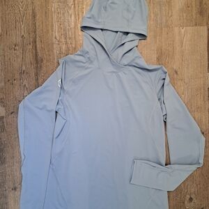 Women's Long Sleeve Hoodie - Light Blue